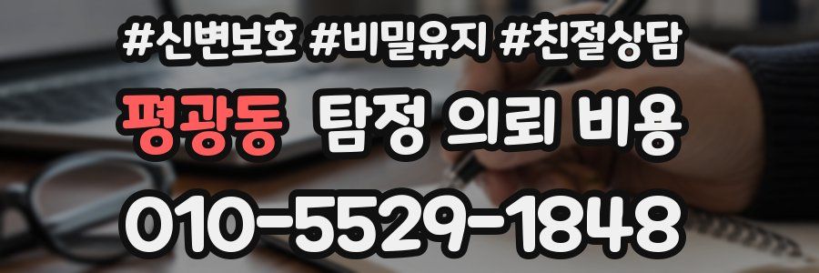 평광동 탐정 의뢰 비용