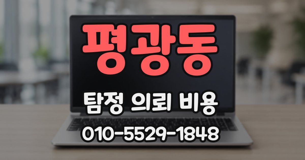 평광동 탐정 의뢰 비용