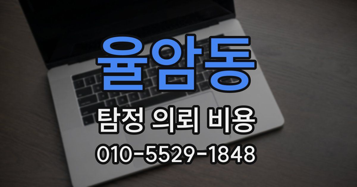 율암동 탐정 의뢰 비용