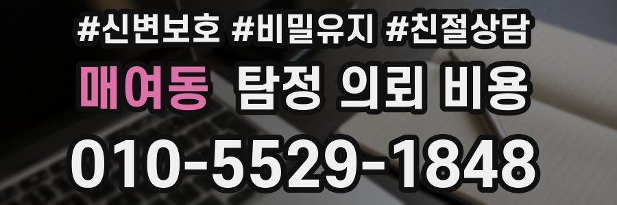 매여동 탐정 의뢰 비용