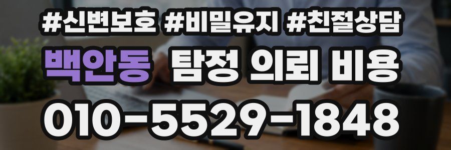백안동 탐정 의뢰 비용