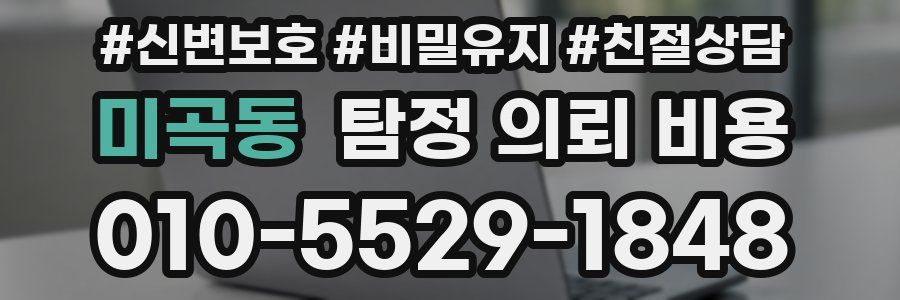 미곡동 탐정 의뢰 비용