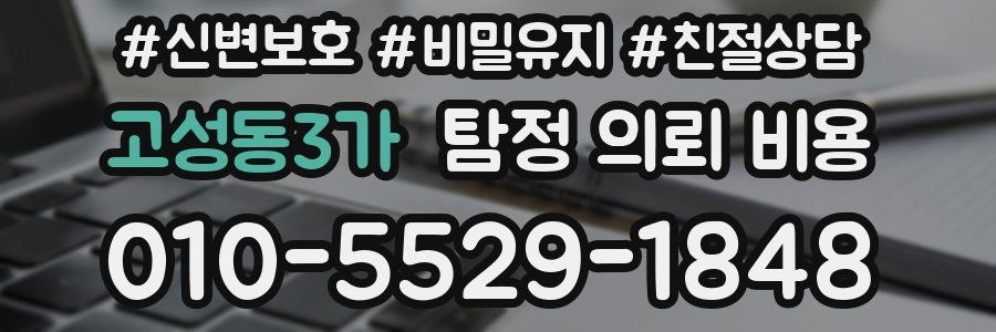 고성동3가 탐정 의뢰 비용