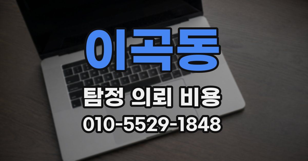 이곡동 탐정 의뢰 비용