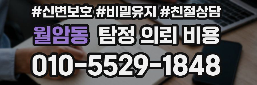 월암동 탐정 의뢰 비용