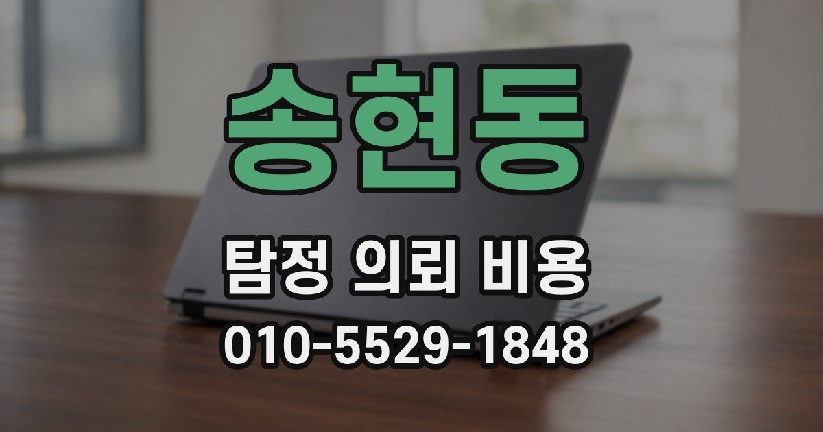 송현동 탐정 의뢰 비용