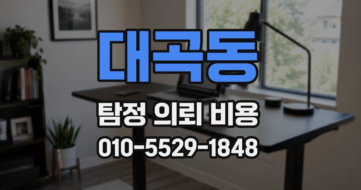대곡동 탐정 의뢰 비용