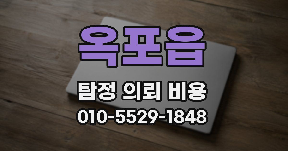 옥포읍 탐정 의뢰 비용