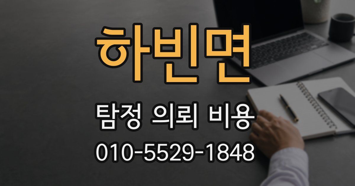 하빈면 탐정 의뢰 비용