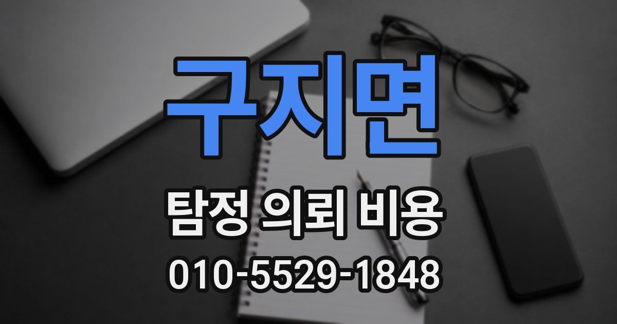 구지면 탐정 의뢰 비용