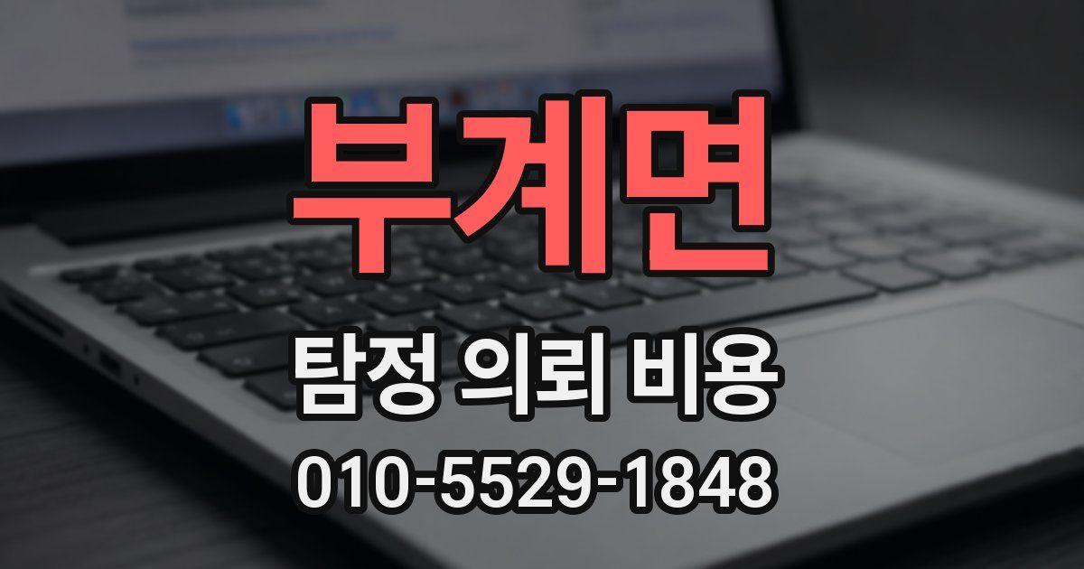 부계면 탐정 의뢰 비용