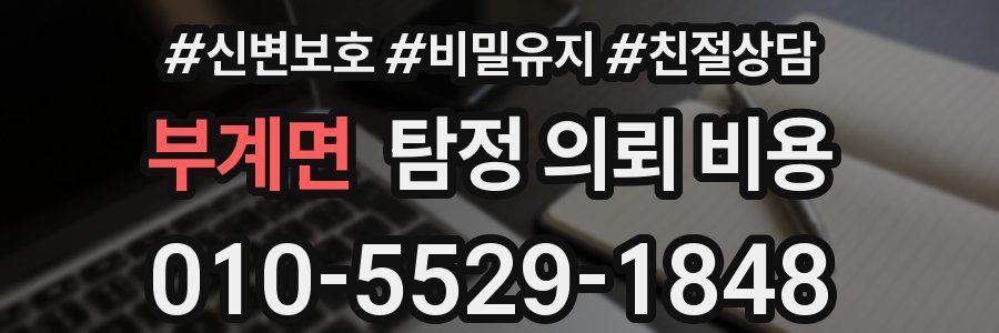 부계면 탐정 의뢰 비용