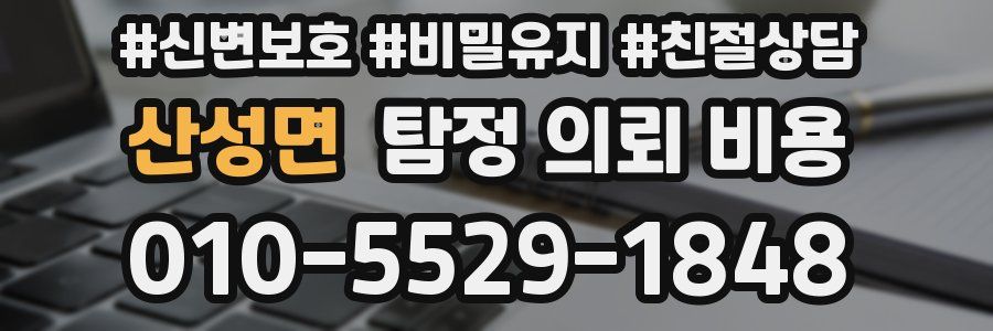 산성면 탐정 의뢰 비용