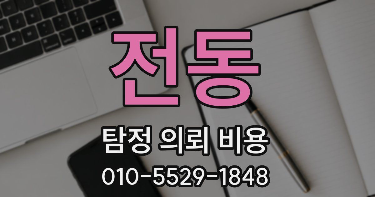전동 탐정 의뢰 비용