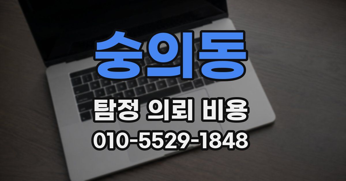 숭의동 탐정 의뢰 비용