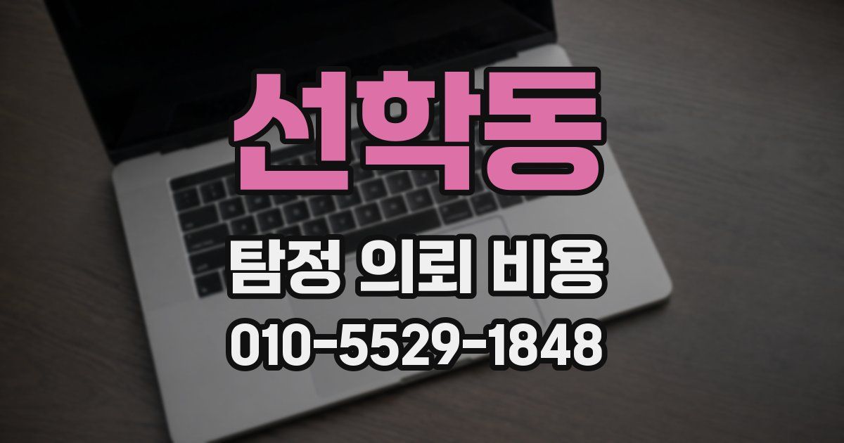 선학동 탐정 의뢰 비용