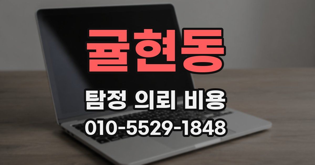 귤현동 탐정 의뢰 비용