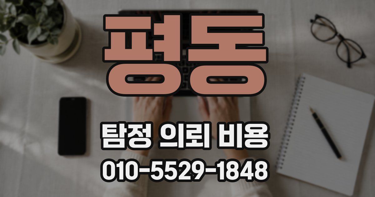 평동 탐정 의뢰 비용