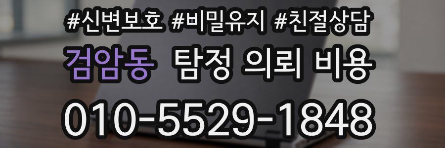 검암동 탐정 의뢰 비용