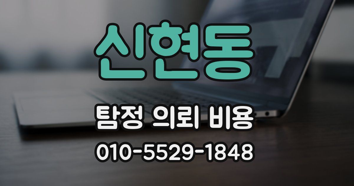 신현동 탐정 의뢰 비용