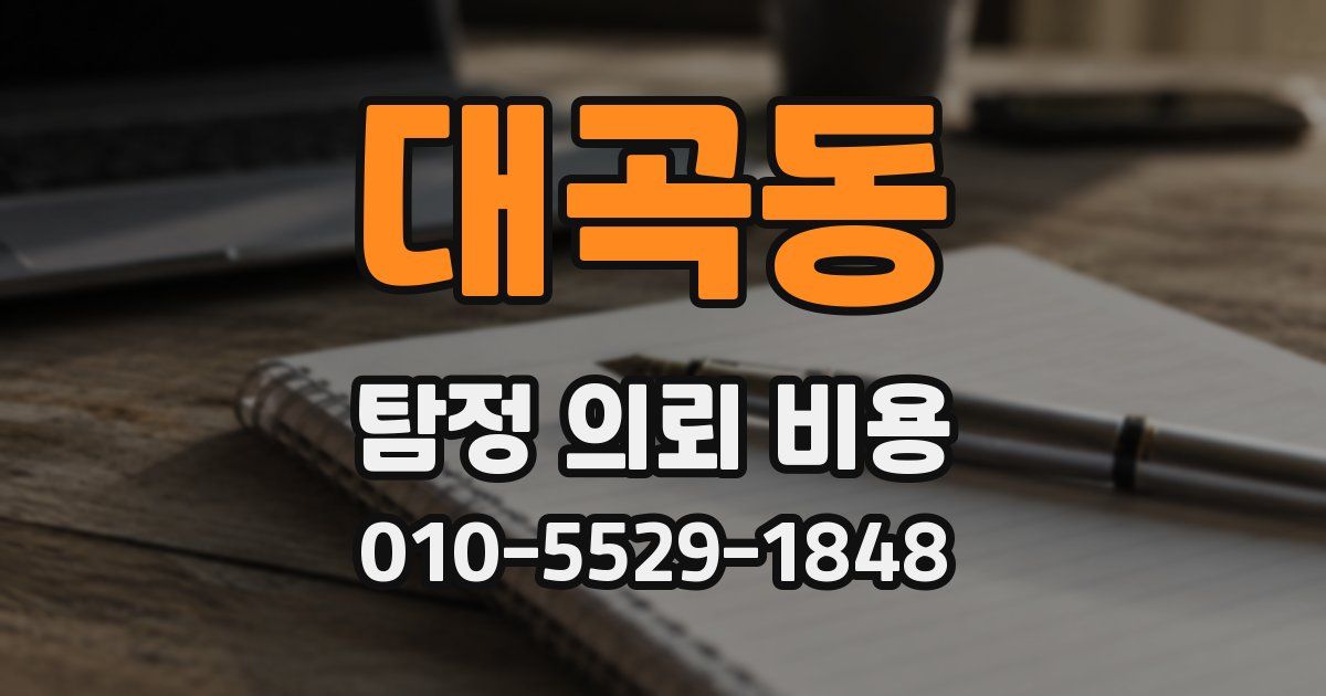 대곡동 탐정 의뢰 비용