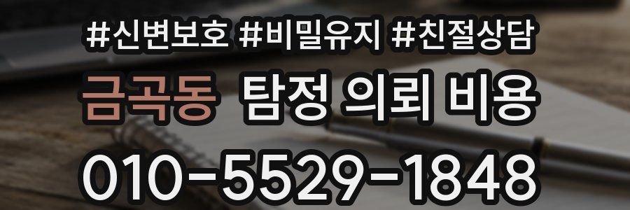 금곡동 탐정 의뢰 비용