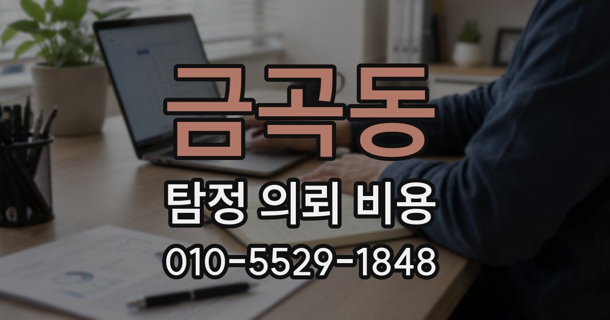 금곡동 탐정 의뢰 비용
