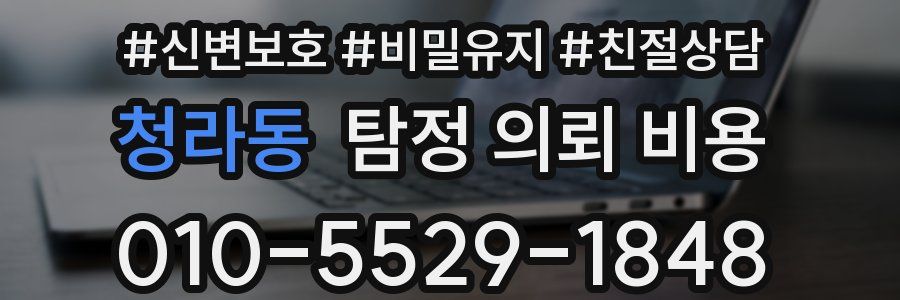 청라동 탐정 의뢰 비용