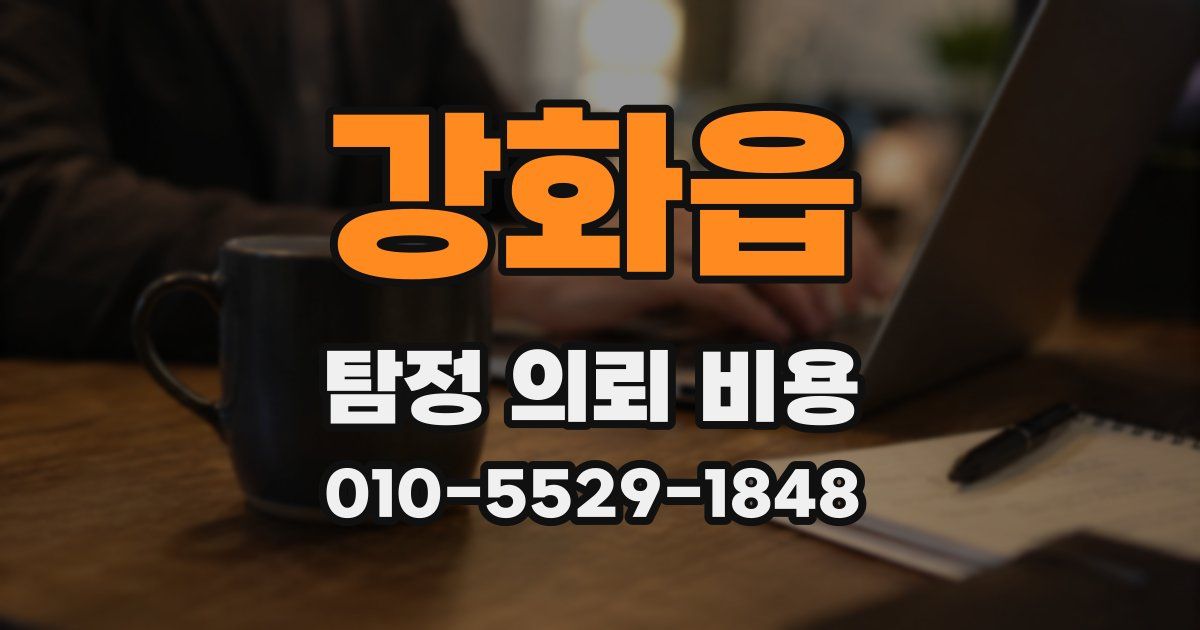 강화읍 탐정 의뢰 비용