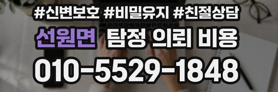 선원면 탐정 의뢰 비용