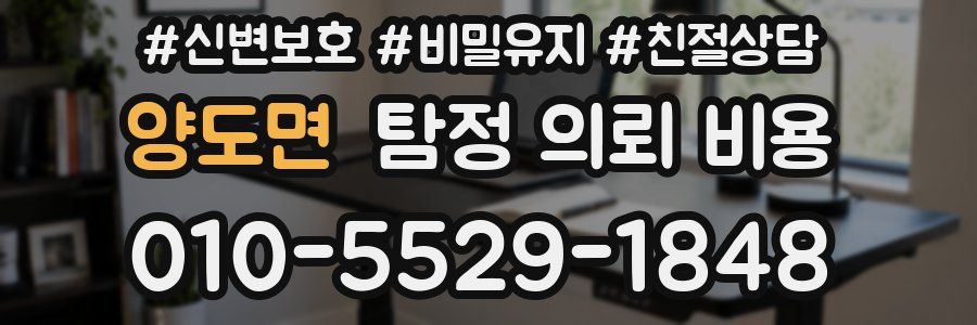 양도면 탐정 의뢰 비용