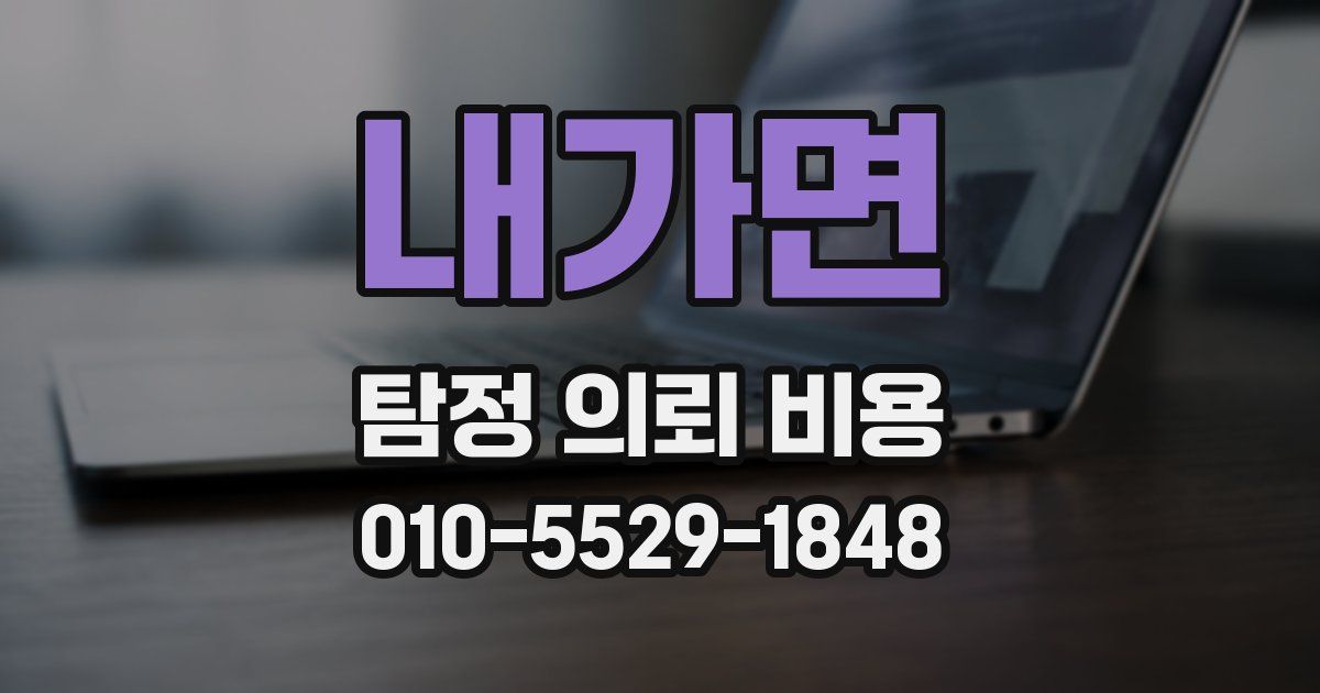 내가면 탐정 의뢰 비용