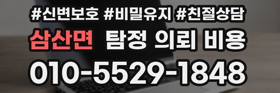 삼산면 탐정 의뢰 비용