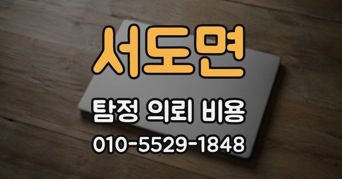 서도면 탐정 의뢰 비용