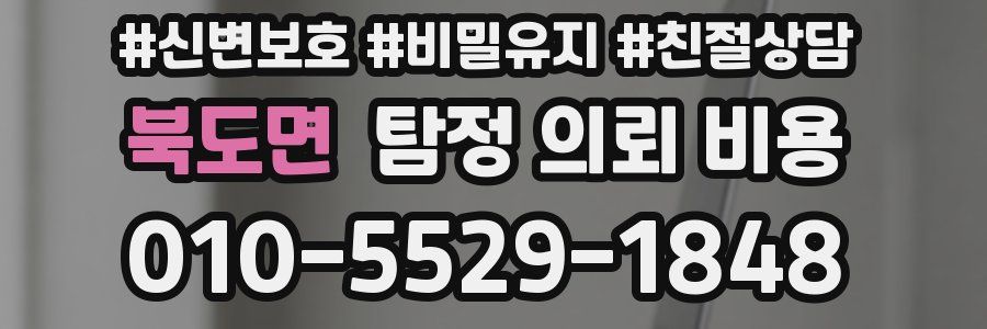 북도면 탐정 의뢰 비용
