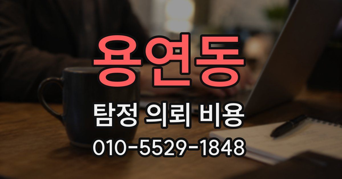 용연동 탐정 의뢰 비용