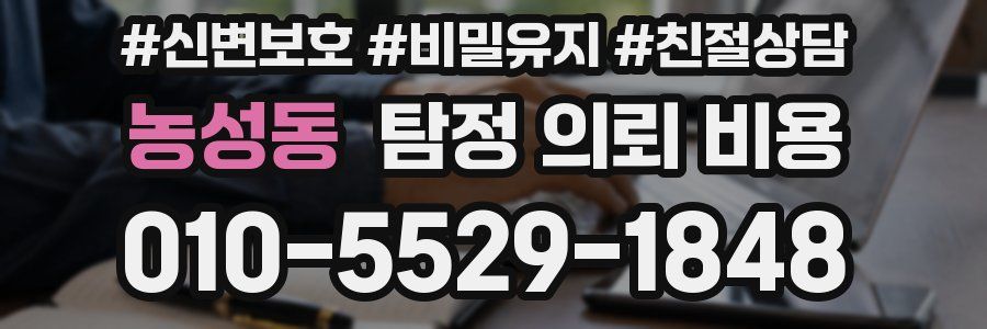 농성동 탐정 의뢰 비용