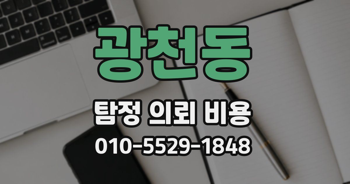광천동 탐정 의뢰 비용