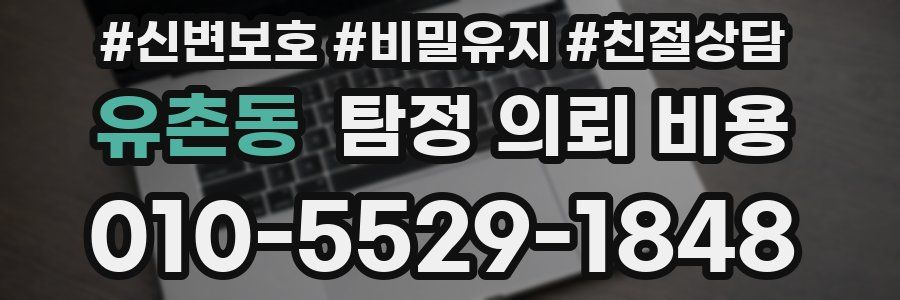 유촌동 탐정 의뢰 비용