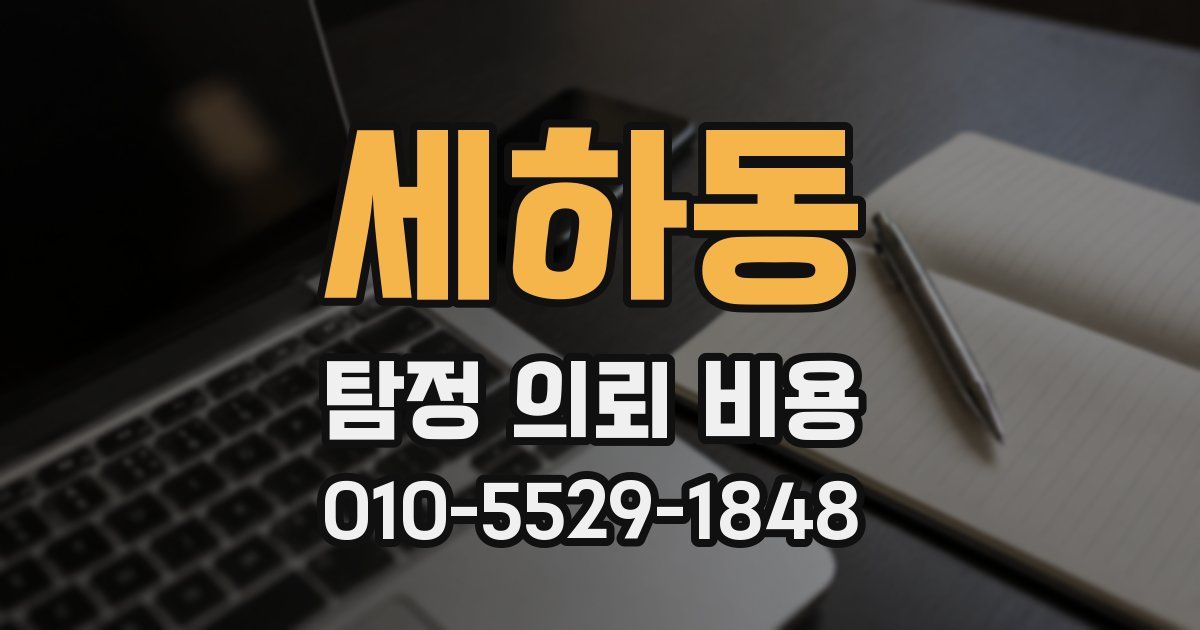 세하동 탐정 의뢰 비용