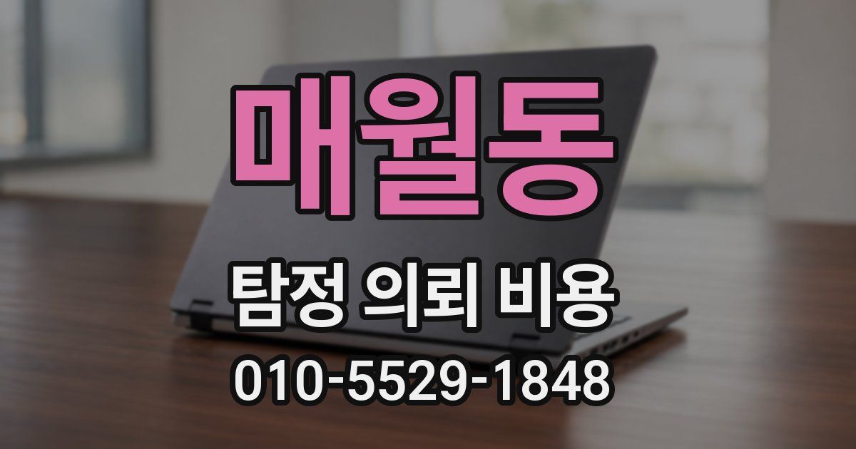 매월동 탐정 의뢰 비용