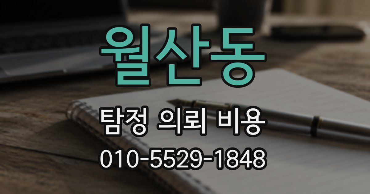 월산동 탐정 의뢰 비용