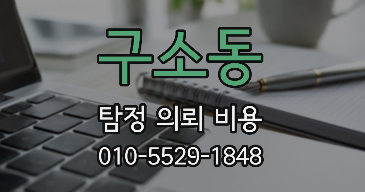 구소동 탐정 의뢰 비용