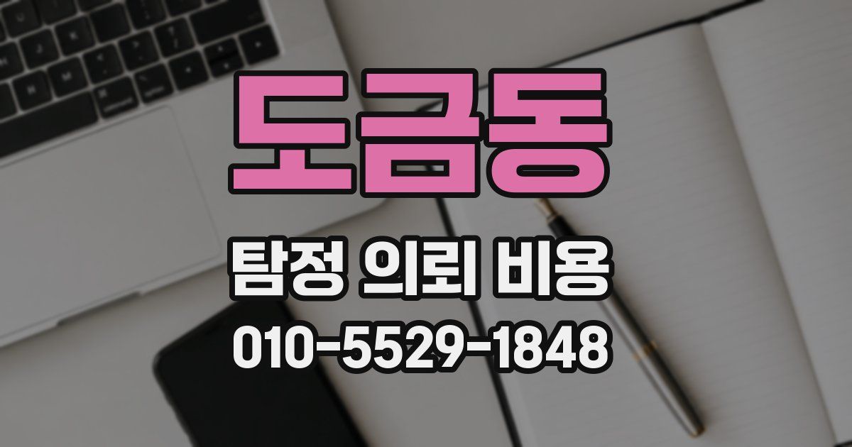도금동 탐정 의뢰 비용