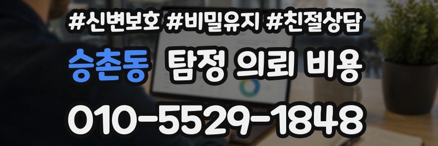 승촌동 탐정 의뢰 비용