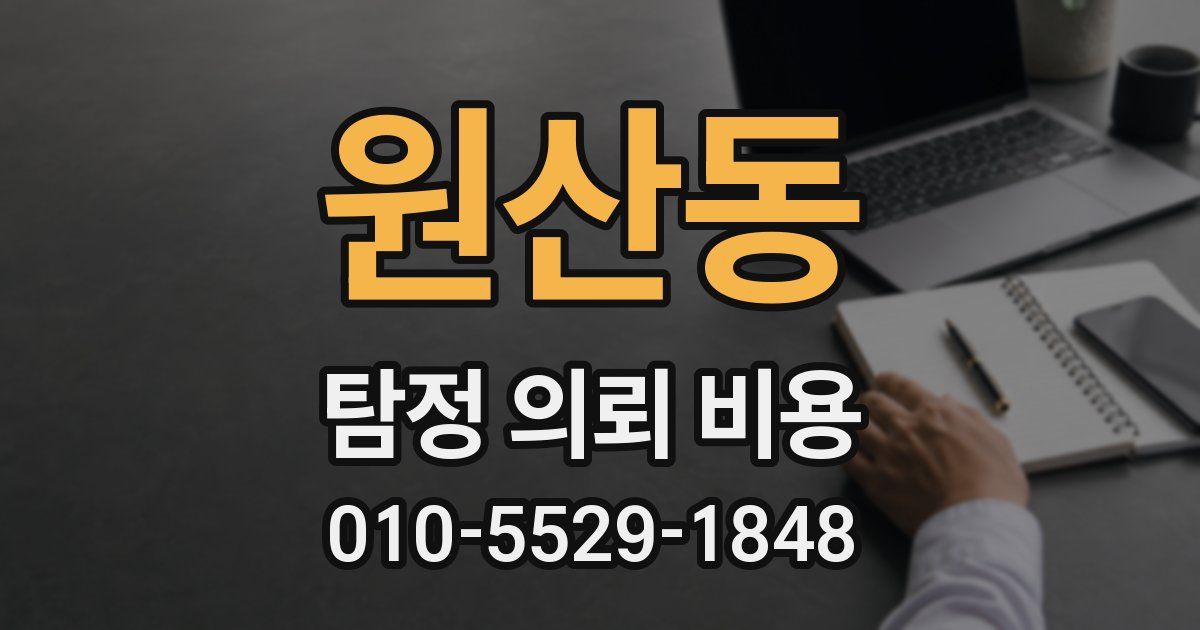 원산동 탐정 의뢰 비용