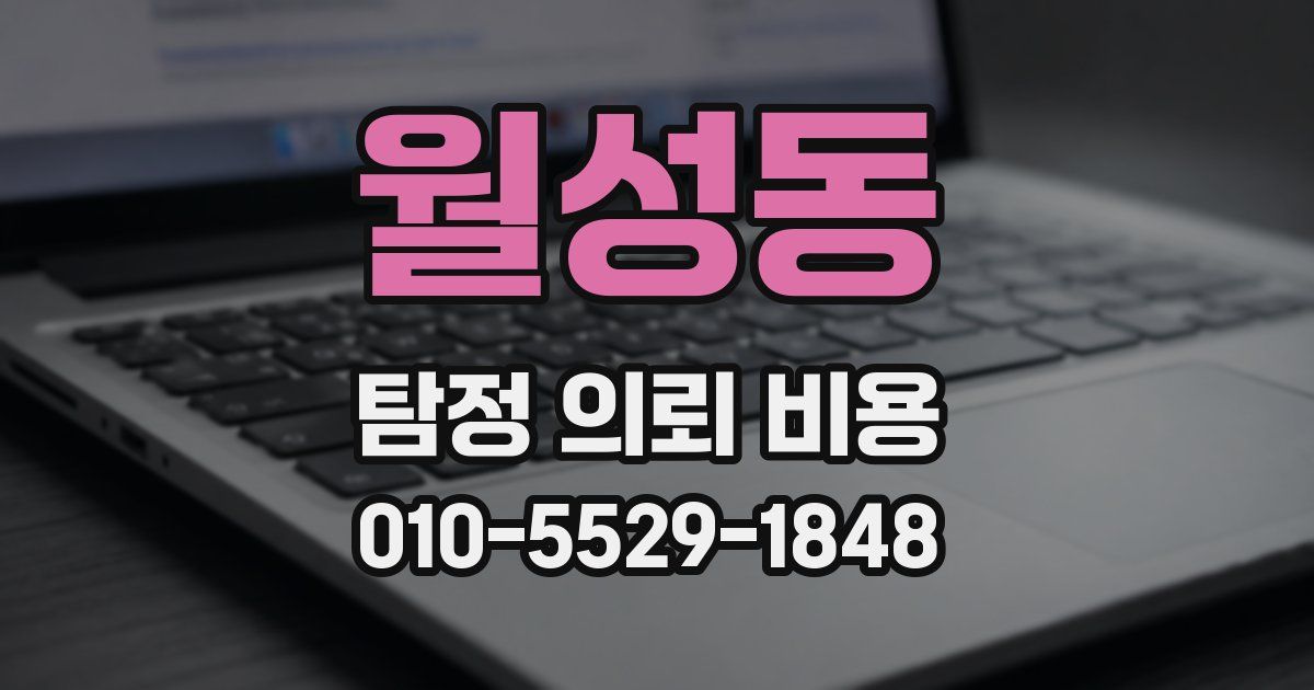 월성동 탐정 의뢰 비용