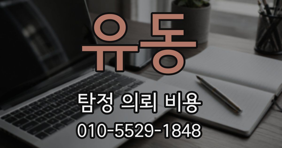 유동 탐정 의뢰 비용