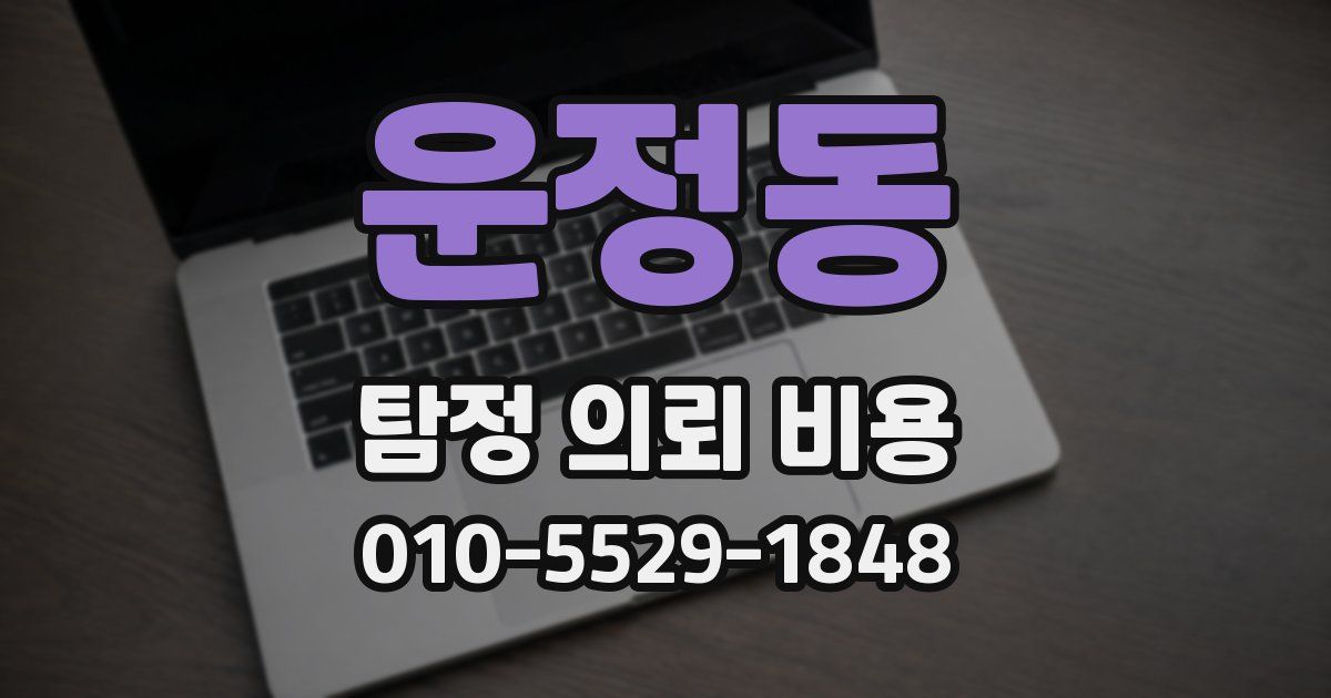운정동 탐정 의뢰 비용
