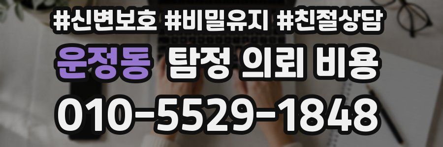 운정동 탐정 의뢰 비용